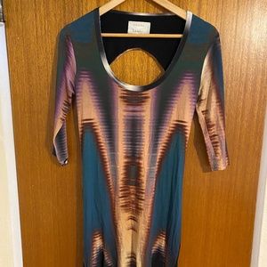 Nicole Miller Artelier 3/4 Sleeve T-Shirt Dress - Small